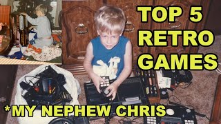 Top 5 Retro Video Games - Feat. My Nephew Chris - NES, ColecoVision, PS1