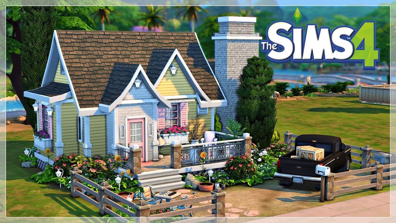BASE GAME COTTAGE | The Sims 4 Speedbuild | No CC - YouTube