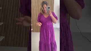 The Tandie Eyelet Detail Midi Dress in Magenta What Is An Eyelet Dress