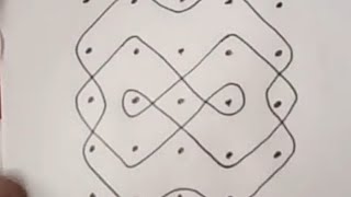 sikku kolam for beginners || Kolam with 5 * 5 Straight Dots | Amma kolam No : 326