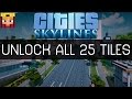 Cities Skyline - How to Unlock ALL 25 Tiles Mod (Tutorial & How To Guide)