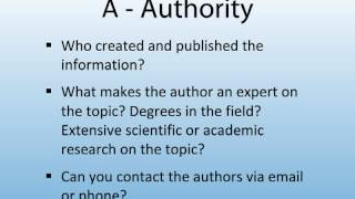 Evaluating Sources