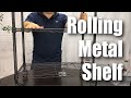 AmazonBasics 3-Shelf Black Shelving Unit on Wheels Assembly and Review