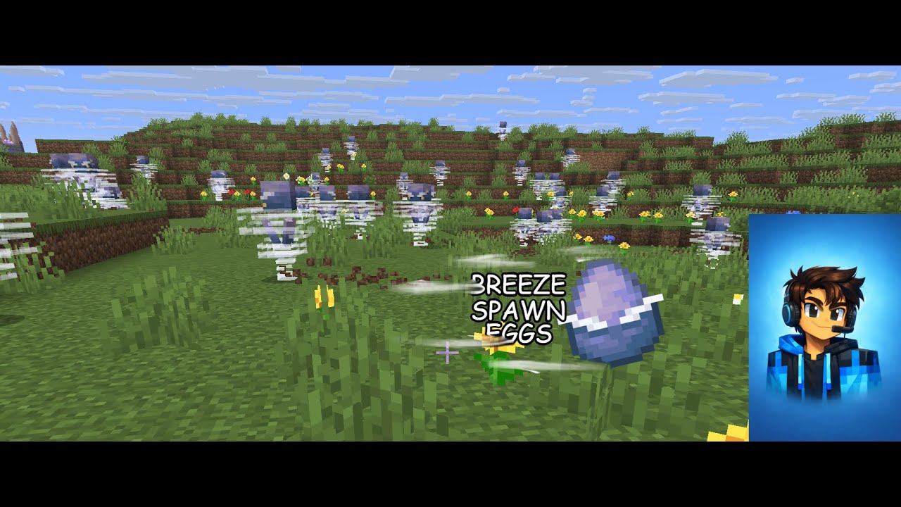 Using BREEZE SPAWN EGGS in Minecraft - YouTube