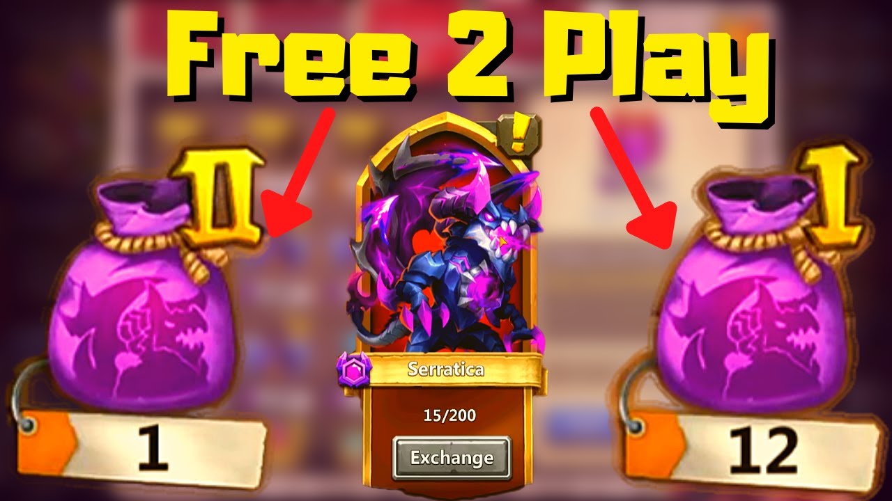 Pure F2P Account opening Serratica Bags | Castle Clash