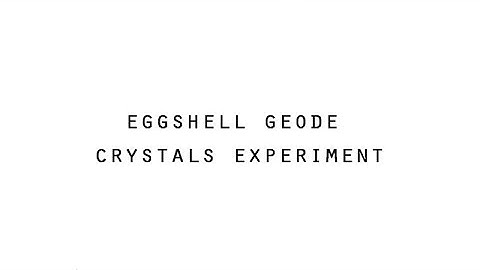 Eggshell Geode Crystals Science Experiment