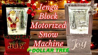 Dollar Tree Jenga Block Motorized Snow ❄ Machine