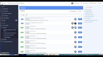 Managebac Adding/Joining a Class