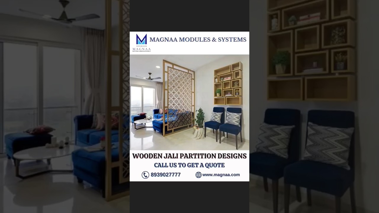 Wooden Jali Partition Designs || Magnaa Interiors || Chennai