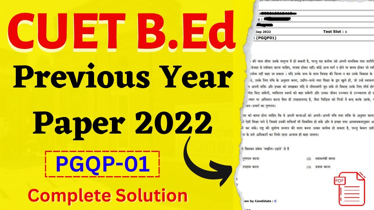 cuet-bed-previous-year-paper-2022-cuet-b-ed-entrance-paper-2022