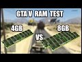 Gta V RAM Test 4gb DDR3 1333mhz vs 8gb DDR3 1333mhz