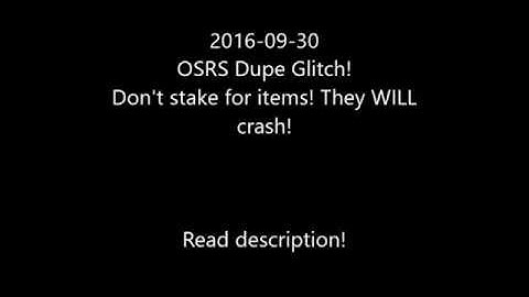 [Dx00rs] Warning! New OSRS Dupe/Item glitch! [Dx00rs]