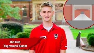 NC State University Campus Tour - The Free Expression Tunnel with Adam