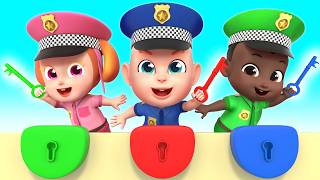 Learn Colors with Escape Room | Cold VS Hot | Policeman Song | Rosoo Nursery Rhymes