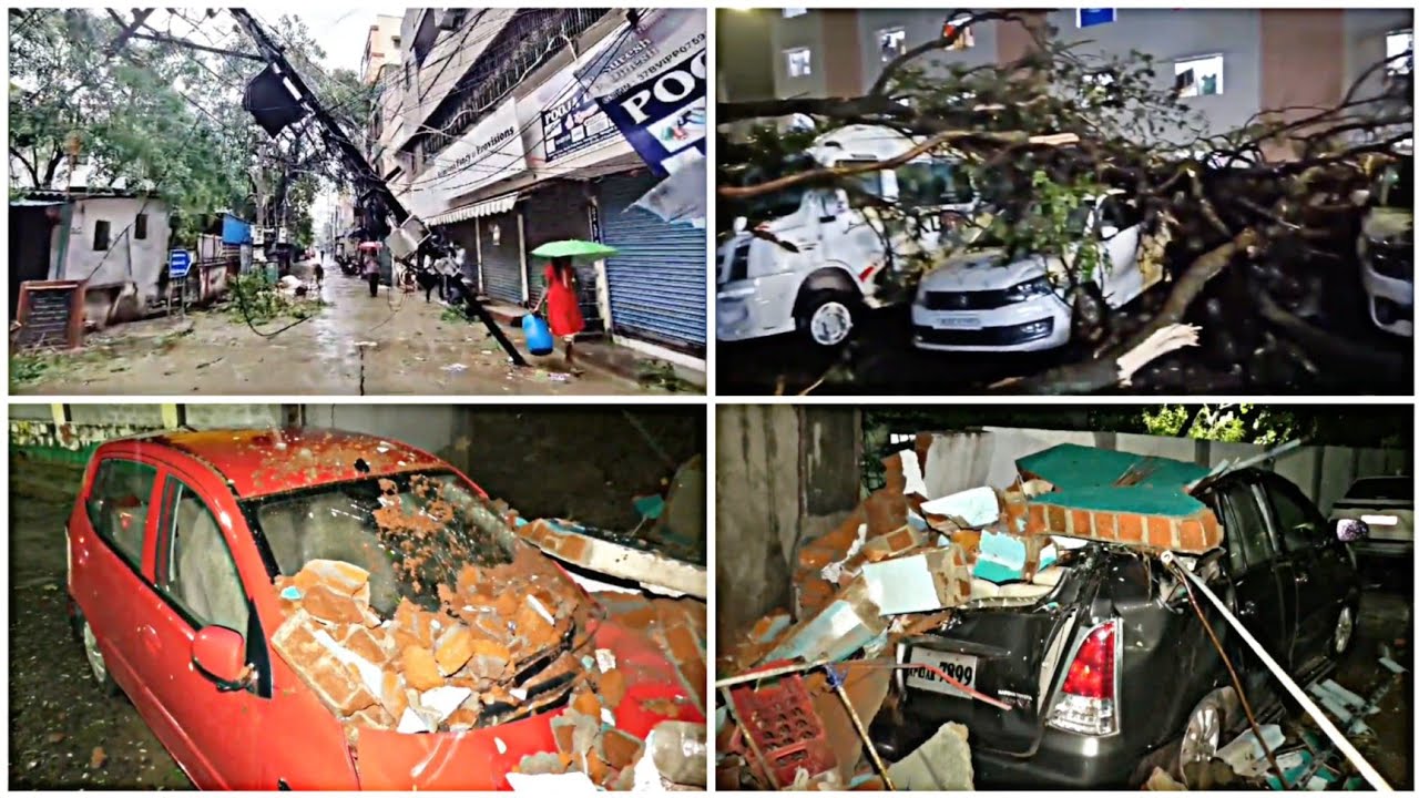 Telangana Aur Andhra Mein Lagataar Barish, Toofan Michaung Ki Andhra Mein Tabahi | AHN News