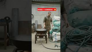 Turning Old Garden Hoses Into a Woven Outdoor Hammock | DIY Backyard Oasis 🛏️😴