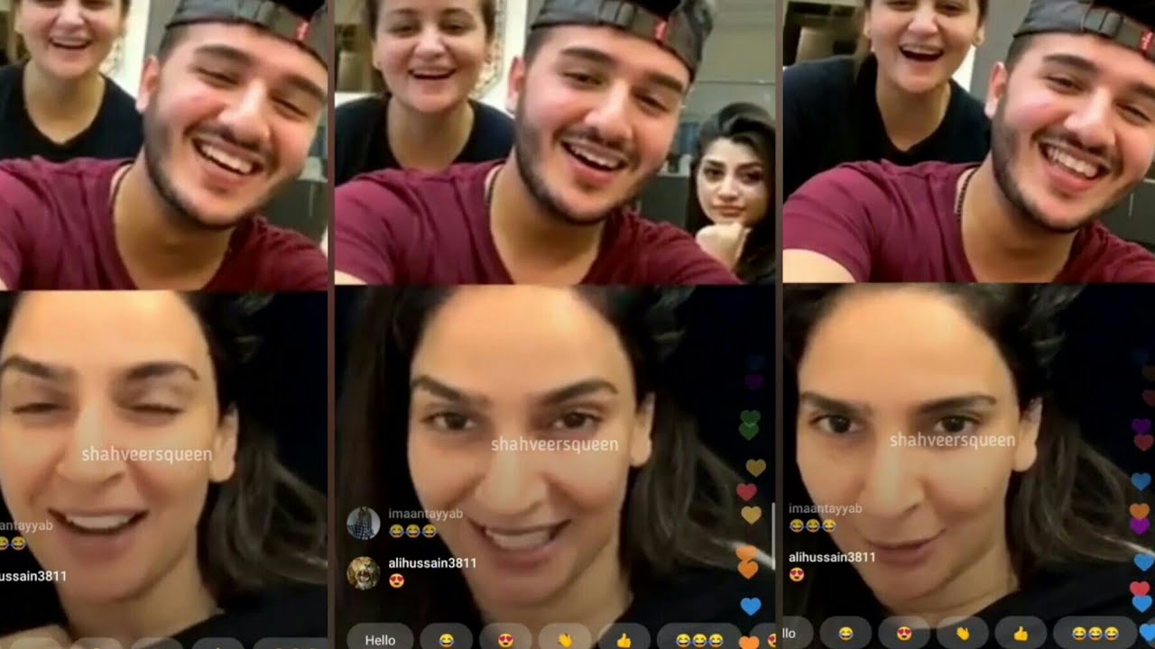 Shahveer jafry funny live chat with saba qamar