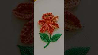 Easy Flower Hand Embroidery | Step-by-Step for Beginners #shortsvideo
