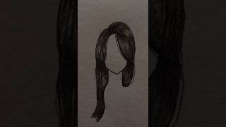 How to draw hair (Girl)✨#drawing #art #howtodraw #tutorial #sketch #shorts