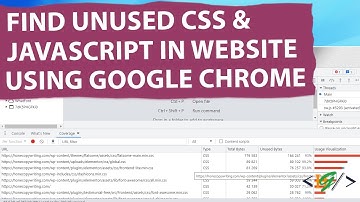 How to Find Unused CSS & JavaScript File in Website using Coverage Tool | DevTools in Google Chrome