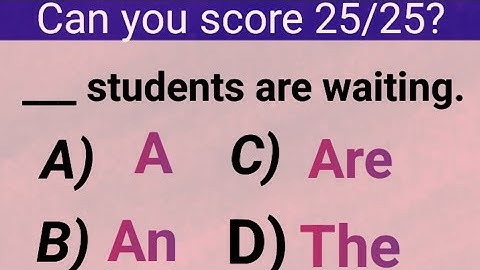 "25 Important English Grammar MCQs with Answers | Test Your Grammar Skills!"