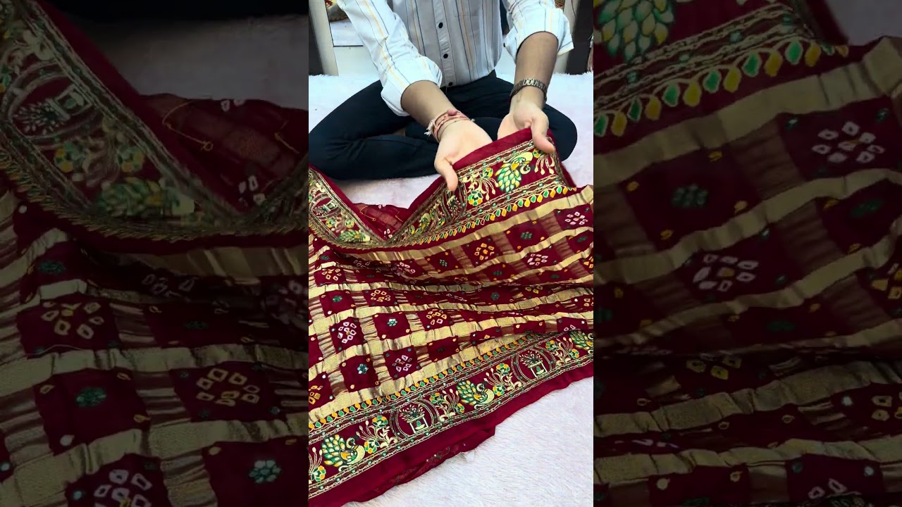 Gujarati Gharchola Saree : 12,500₹ ➡️ ORDER ON 9426472801 ❤️ 