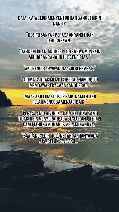 Kata-Kata Sedih Menyentuh Hati Banget Bikin Nangis
