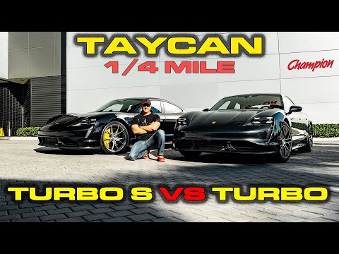 CHARGE MATTERS * Porsche Taycan Turbo S vs Turbo Performance Testing 0-60, 1/4 mile, 60-130