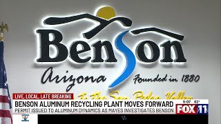ADEQ issues air quality permit for proposed aluminum recycling facility in Benson
