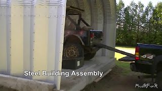 Steel Building Assembly 3/15 - Temporary Arch Braces