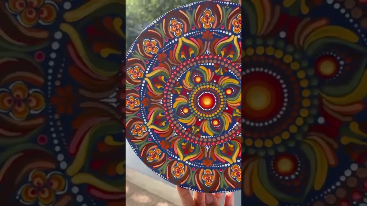 10”hand-painted mandala 