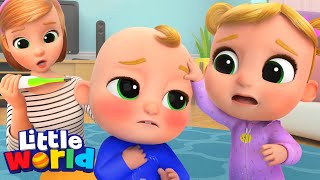 Sick Song | Nina And Nico | Kids Songs & Nursery Rhymes by Little World