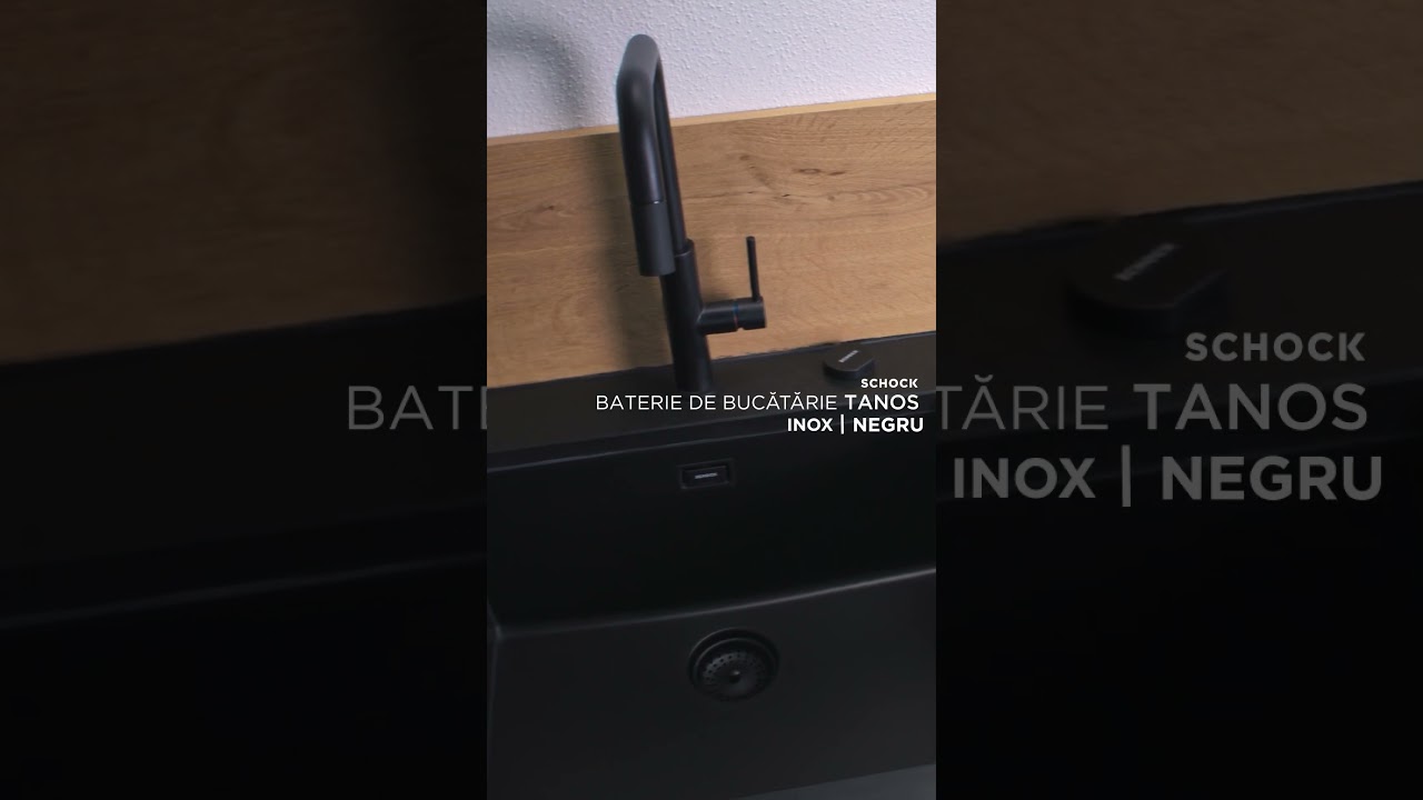 Set chiuveta Schock Greenwich N-100L cu baterie Schock Tanos, negru