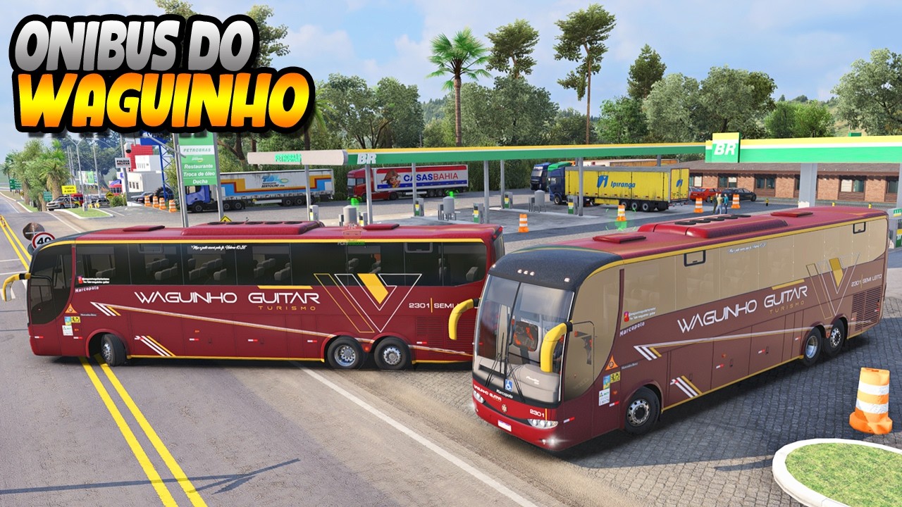 DIRIGINDO ONIBUS DO WAGUINHO GUITAR EM MINAS GERAIS - ETS 2 BUS