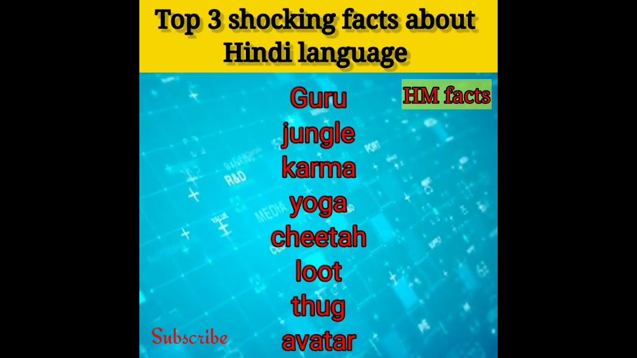 Top 3 shocking facts about Hindi language 😲🧐ll HM facts ll