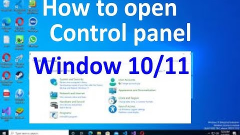 Control Panel in Windows 10 and 11