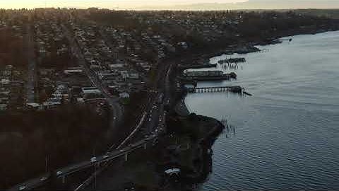 Industrial Tacoma Shipyard Cinematic Drone Video