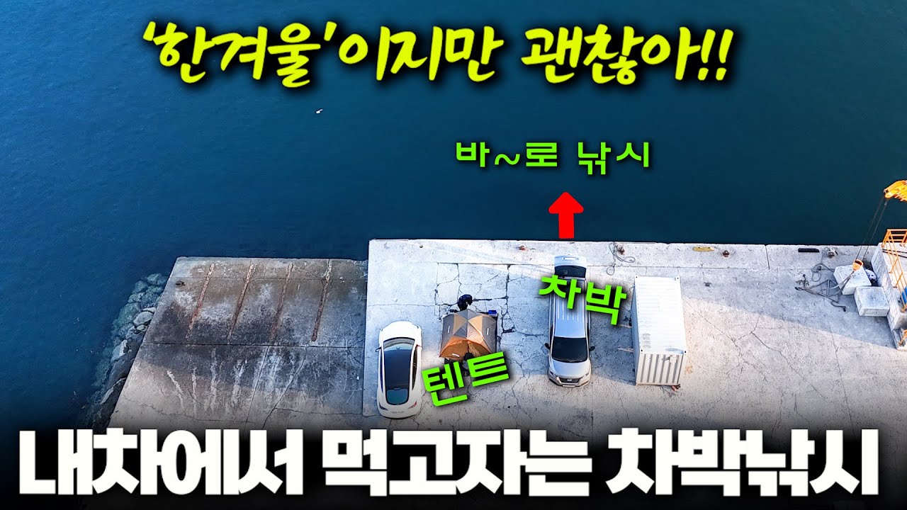 한파가 찾아 온 날, 혼자 보내는 한겨울의 낚시와 캠핑 그리고 차박까지!! (눈물이 나는 사연, 박선비tv)