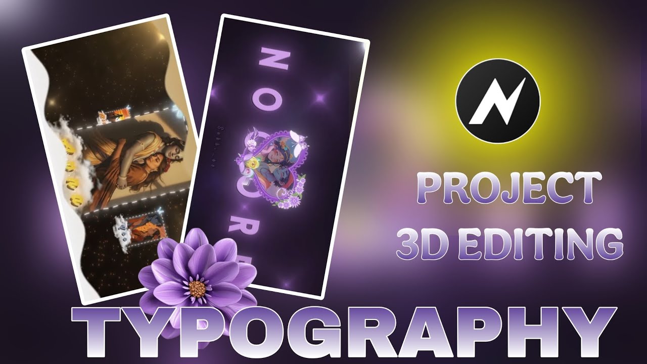 3D Typography Project N Editing 😍 Mobile 3D Edit Tutorial