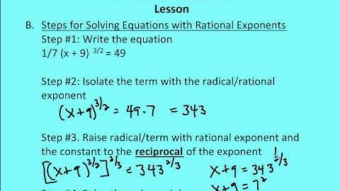 6.6 Solve Radical Equations (Lesson and Practice)