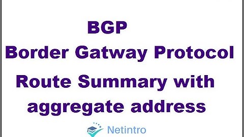 BGP Route Summary with aggregate address command