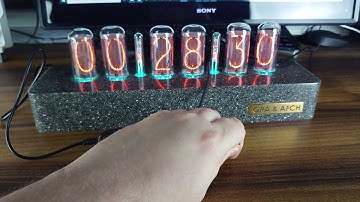 Nixie Clock IN-18 in Granite Case, GPS Sync. Temperature, Slot Machine, Anti poisoningl GRA & AFCH