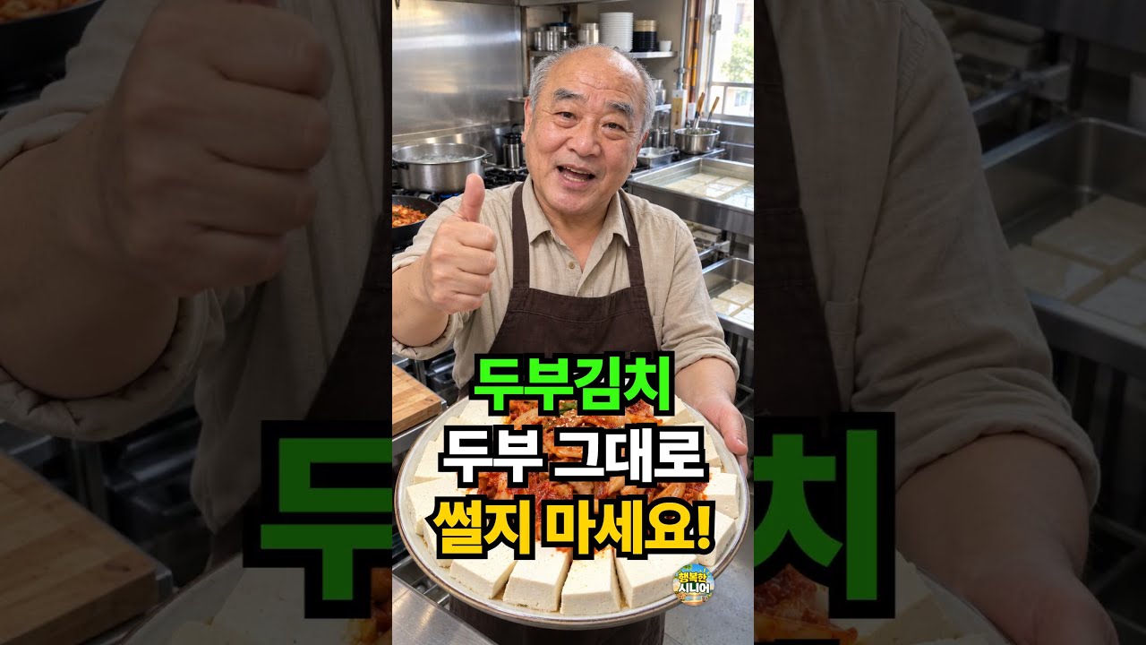 두부김치, 두부 그대로 썰지 마세요! 따뜻하고 탱탱하게 만드는 법 레시피 숏폼 썸네일