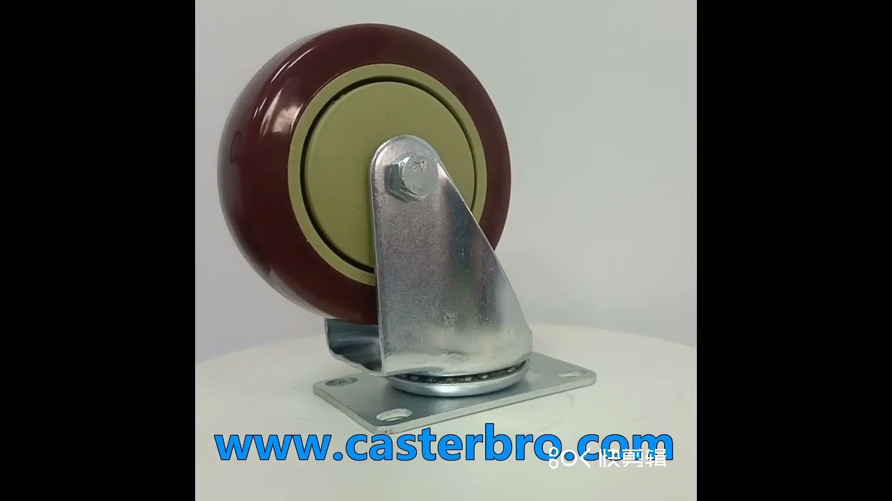 Medium Duty RED TPU with Single Bearing Caster