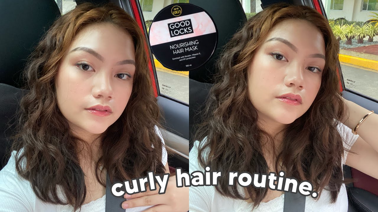 curly/wavy hair routine (2a-2b) 👩‍🦱🚿 | ft. Oh My Lolly Hair Mask (Philippines)