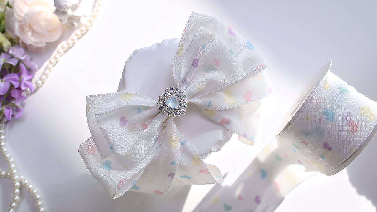 DIY735 드림하트 쉬폰 왕리본 만들기 패키지