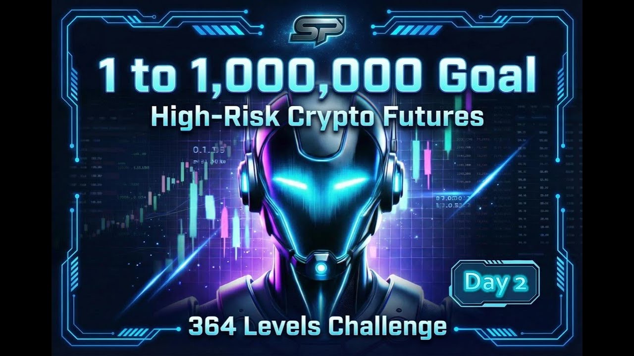 LIVE (DAY 2): 364 Levels Challenge | High-Risk Crypto Futures