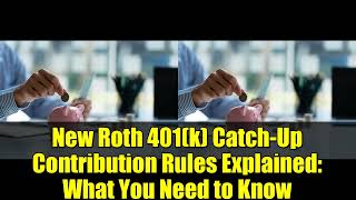 New Roth 401(k) Catch-Up Contribution Rules Explained: What You Need to Know