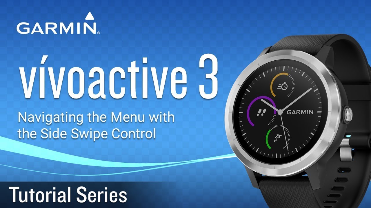 vívoactive 3: the Menu with the Swipe Control - YouTube