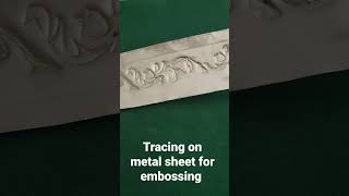 handmade metal embossed bookmarks, trays and coasters